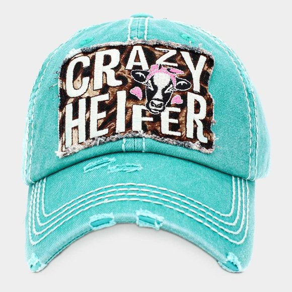 CRAZY HEFIER ADJUSTABLE BASEBALL CAP w/EMBROIDERED TRUCKER PATCH - Picture 5 of 6